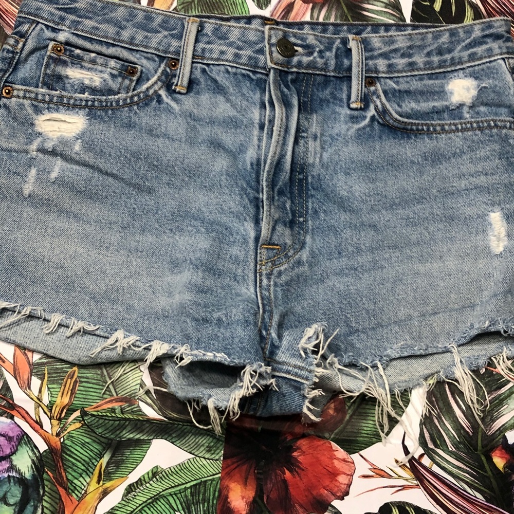 GRLFRND Distressed Light Blue Denim Women’s Shorts